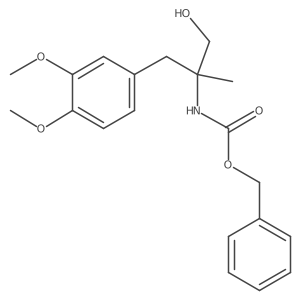 benzyl N-[1-(3,4-dimethoxyphenyl)-3-hydroxy-2-methylpropan-2-yl]carbamate结构式