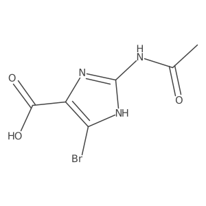 4-bromo-2-acetamido-1H-imidazole-5-carboxylic acid Structure