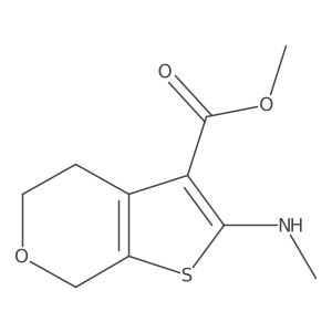 methyl 2-(methylamino)-4H,5H,7H-thieno[2,3-c]pyran-3-carboxylate结构式