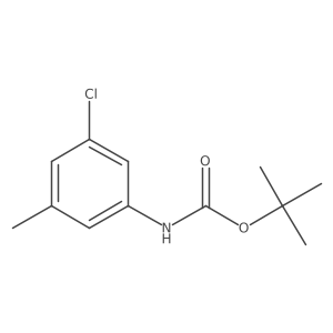 tert-butyl N-(3-chloro-5-methylphenyl)carbamate结构式