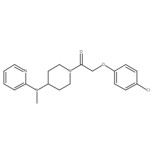 2-(4-Chlorophenoxy)-1-{4-[methyl(pyridin-2-yl)amino]piperidin-1-yl}ethan-1-one结构式