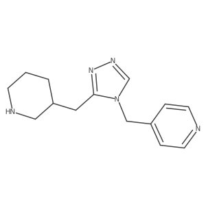 4-({3-[(piperidin-3-yl)methyl]-4H-1,2,4-triazol-4-yl}methyl)pyridine Structure