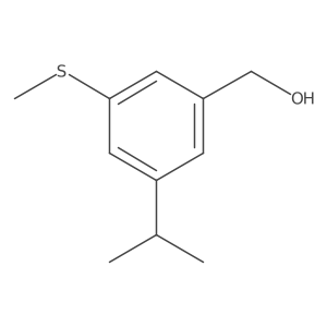 (3-Isopropyl-5-(methylthio)phenyl)methanol Structure