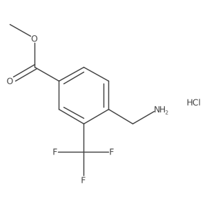 Methyl 4-(aminomethyl)-3-(trifluoromethyl)benzoate hydrochloride结构式
