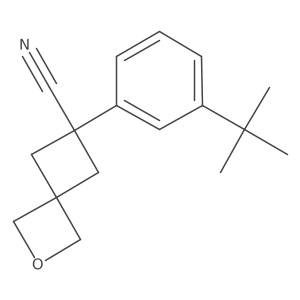 6-(3-Tert-butylphenyl)-2-oxaspiro[3.3]heptane-6-carbonitrile Structure
