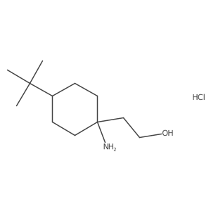 2-(1-Amino-4-tert-butylcyclohexyl)ethan-1-ol hydrochloride结构式
