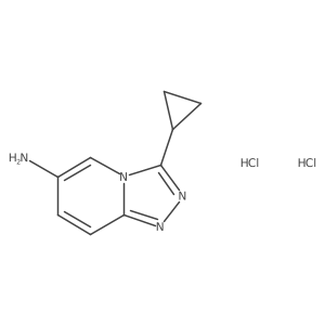 3-Cyclopropyl-[1,2,4]triazolo[4,3-a]pyridin-6-amine dihydrochloride结构式