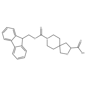 8-{[(9H-fluoren-9-yl)methoxy]carbonyl}-2-oxa-8-azaspiro[4.5]decane-3-carboxylic acid结构式