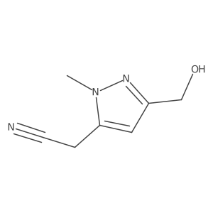 3-(Hydroxymethyl)-1-methyl-1H-pyrazole-5-acetonitrile结构式