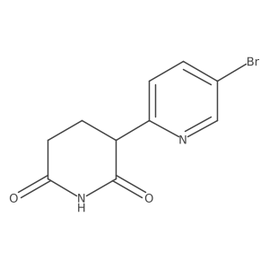 3-(5-Bromopyridin-2-yl)piperidine-2,6-dione Structure