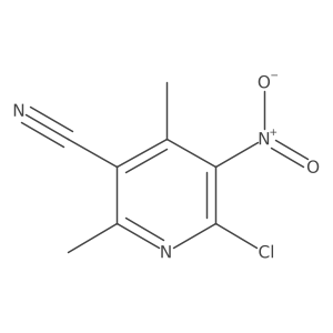 6-Chloro-2,4-dimethyl-5-nitronicotinonitrile结构式