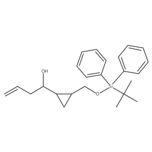 (S)-1-((1R,2R)-2-(((tert-Butyldiphenylsilyl)oxy)methyl)cyclopropyl)but-3-en-1-ol Structure