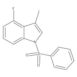 1h-Indole,4-fluoro-3-iodo-1-(phenylsulfonyl)-结构式
