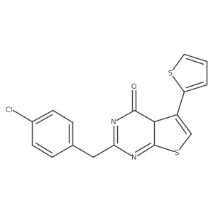2-[(4-chlorophenyl)methyl]-5-thiophen-2-yl-4aH-thieno[2,3-d]pyrimidin-4-one Structure