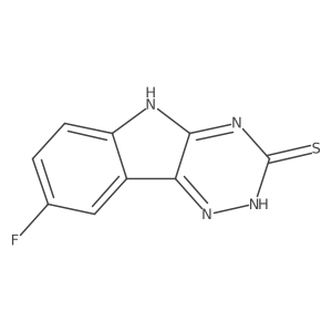 8-fluoro-5H-[1,2,4]triazino[5,6-b]indole-3-thiol结构式