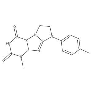 4-Methyl-6-(4-methylphenyl)-4a,7,8,9a-tetrahydropurino[7,8-a]imidazole-1,3-dione结构式