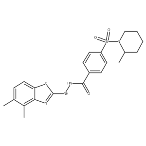 N'-(4,5-dimethylbenzo[d]thiazol-2-yl)-4-((2-methylpiperidin-1-yl)sulfonyl)benzohydrazide结构式