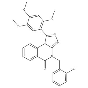 4-(2-chlorobenzyl)-1-(2,4,5-trimethoxyphenyl)[1,2,4]triazolo[4,3-a]quinazolin-5(4H)-one结构式