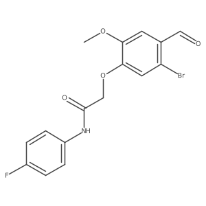 2-(5-bromo-4-formyl-2-methoxyphenoxy)-N-(4-fluorophenyl)acetamide结构式