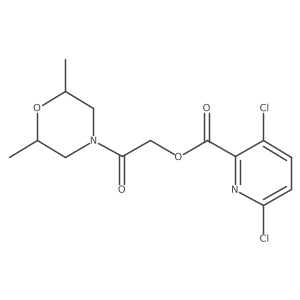 2-(2,6-Dimethylmorpholin-4-YL)-2-oxoethyl 3,6-dichloropyridine-2-carboxylate Structure