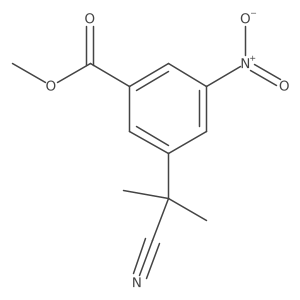 Methyl 3-(1-cyano-1-methylethyl)-5-nitrobenzoate结构式