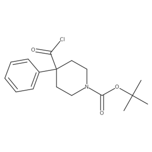 Tert-butyl 4-(chlorocarbonyl)-4-phenylpiperidine-1-carboxylate结构式