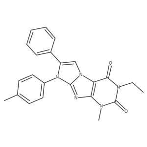 3-ethyl-1-methyl-7-phenyl-8-(p-tolyl)-1H-imidazo[2,1-f]purine-2,4(3H,8H)-dione Structure