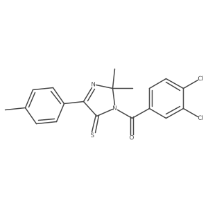1-(3,4-dichlorobenzoyl)-2,2-dimethyl-4-(4-methylphenyl)-2,5-dihydro-1H-imidazole-5-thione Structure