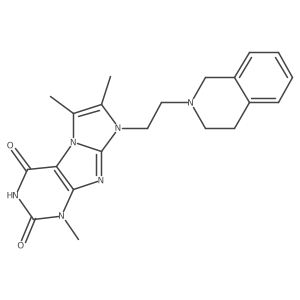 8-(2-(3,4-dihydroisoquinolin-2(1H)-yl)ethyl)-1,6,7-trimethyl-1H-imidazo[2,1-f]purine-2,4(3H,8H)-dione Structure