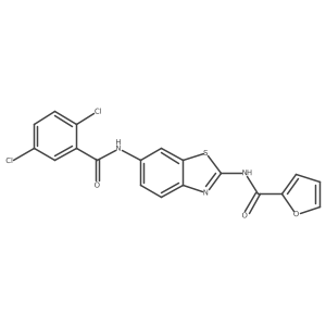 N-{6-[(2,5-dichlorobenzoyl)amino]-1,3-benzothiazol-2-yl}-2-furamide Structure
