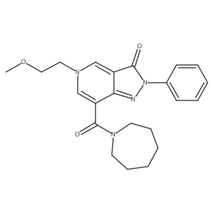 7-(azepane-1-carbonyl)-5-(2-methoxyethyl)-2-phenyl-2H-pyrazolo[4,3-c]pyridin-3(5H)-one Structure