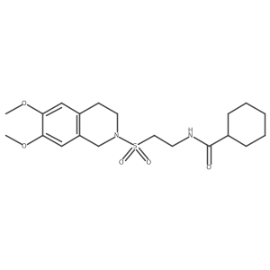 N-(2-((6,7-dimethoxy-3,4-dihydroisoquinolin-2(1H)-yl)sulfonyl)ethyl)cyclohexanecarboxamide结构式