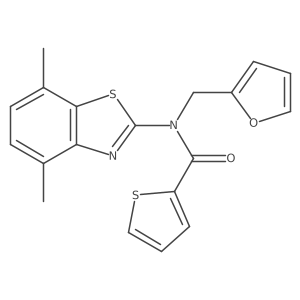 Cc1ccc(C)c2sc(N(Cc3ccco3)C(=O)c3cccs3)nc12结构式