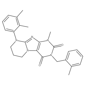 9-(2,3-dimethylphenyl)-1-methyl-3-(2-methylbenzyl)-6,7,8,9-tetrahydropyrimido[2,1-f]purine-2,4(1H,3H)-dione Structure