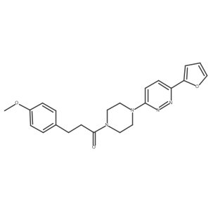 1-(4-(6-(Furan-2-yl)pyridazin-3-yl)piperazin-1-yl)-3-(4-methoxyphenyl)propan-1-one Structure