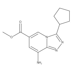methyl 8-amino-3-cyclopentyl-[1,2,4]triazolo[4,3-a]pyridine-6-carboxylate结构式