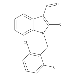 2-Chloro-1-[(2,6-dichlorophenyl)methyl]-1H-indole-3-carboxaldehyde结构式
