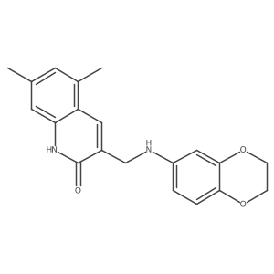 3-[[(2,3-Dihydro-1,4-benzodioxin-6-yl)amino]methyl]-5,7-dimethyl-2(1H)-quinolinone结构式