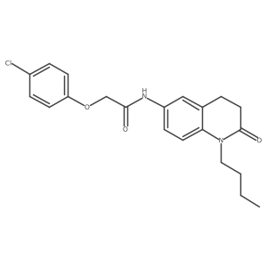 N-(1-butyl-2-oxo-1,2,3,4-tetrahydroquinolin-6-yl)-2-(4-chlorophenoxy)acetamide结构式