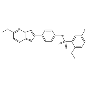 5-fluoro-2-methoxy-N-(4-(6-methoxyimidazo[1,2-b]pyridazin-2-yl)phenyl)benzenesulfonamide结构式