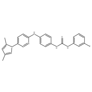 1-(4-((6-(3,5-dimethyl-1H-pyrazol-1-yl)pyridazin-3-yl)amino)phenyl)-3-(3-fluorophenyl)urea Structure