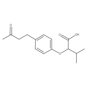 3-Methyl-2-[4-(3-oxobutyl)phenoxy]butanoic acid结构式