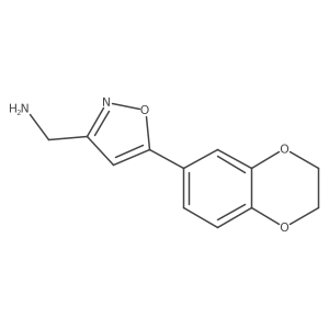 [5-(2,3-Dihydro-1,4-benzodioxin-6-yl)-1,2-oxazol-3-yl]methanamine结构式
