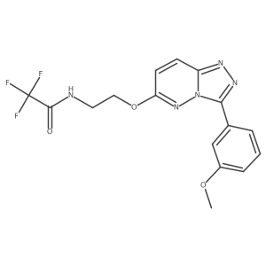 2,2,2-trifluoro-N-(2-((3-(3-methoxyphenyl)-[1,2,4]triazolo[4,3-b]pyridazin-6-yl)oxy)ethyl)acetamide结构式