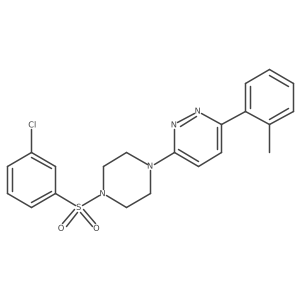 3-(4-((3-Chlorophenyl)sulfonyl)piperazin-1-yl)-6-(o-tolyl)pyridazine Structure