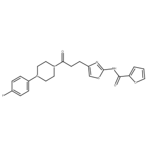 N-(4-(3-(4-(4-fluorophenyl)piperazin-1-yl)-3-oxopropyl)thiazol-2-yl)furan-2-carboxamide Structure