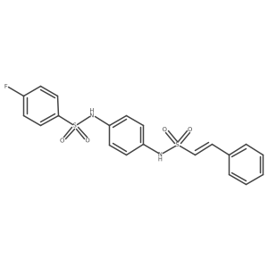 4-Fluoro-n-[4-(2-phenylethenesulfonamido)phenyl]benzene-1-sulfonamide结构式