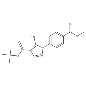 Tert-butyl 5-amino-1-(4-methoxycarbonylphenyl)pyrazole-4-carboxylate Structure
