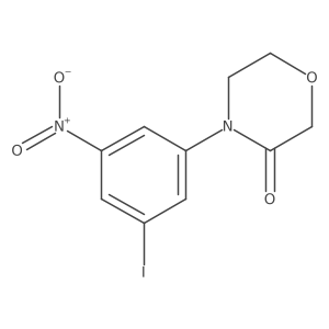 4-(3-iodo-5-nitro-phenyl)morpholin-3-one Structure