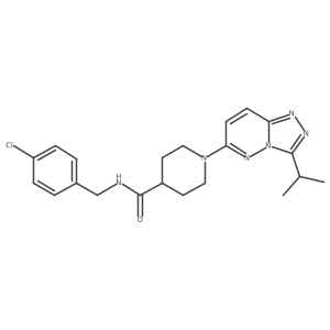 N-(4-chlorobenzyl)-1-[3-(propan-2-yl)[1,2,4]triazolo[4,3-b]pyridazin-6-yl]piperidine-4-carboxamide结构式
